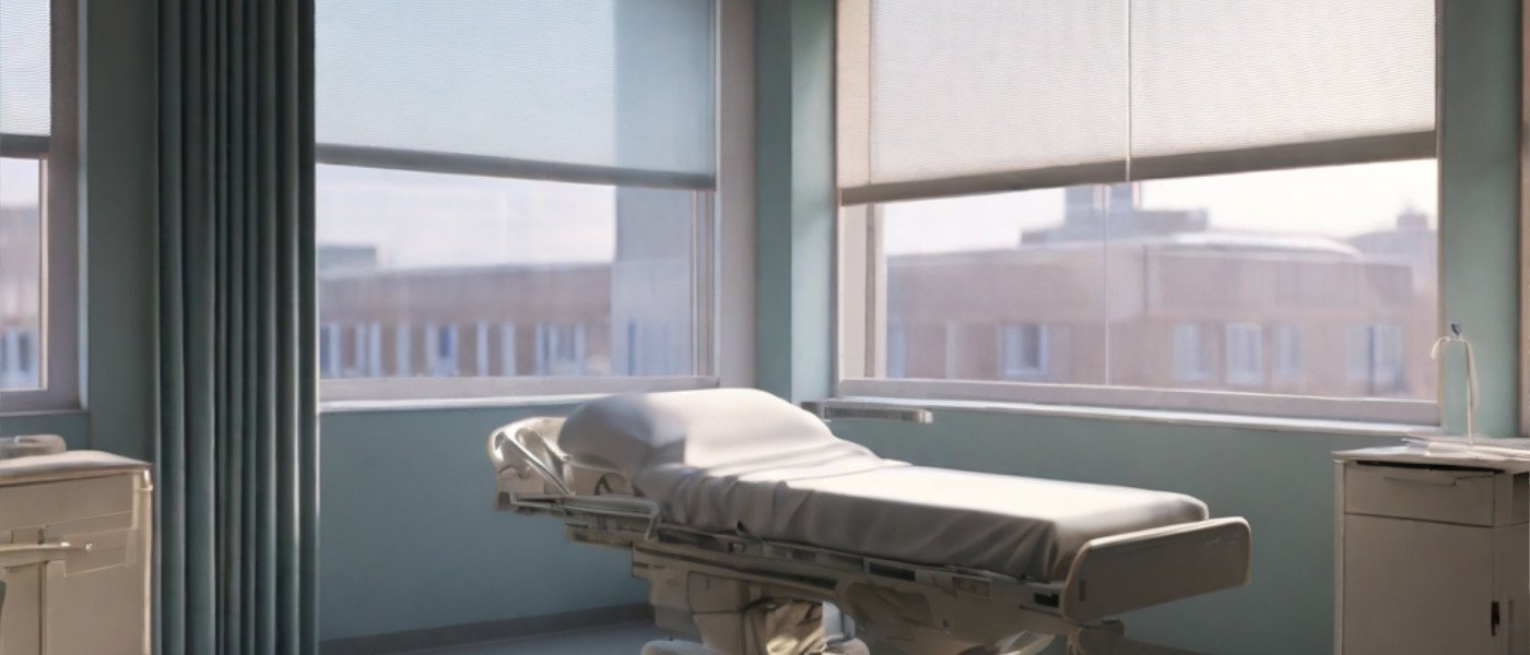 Cortinas para clinicas Lima Novolux — sala de espera