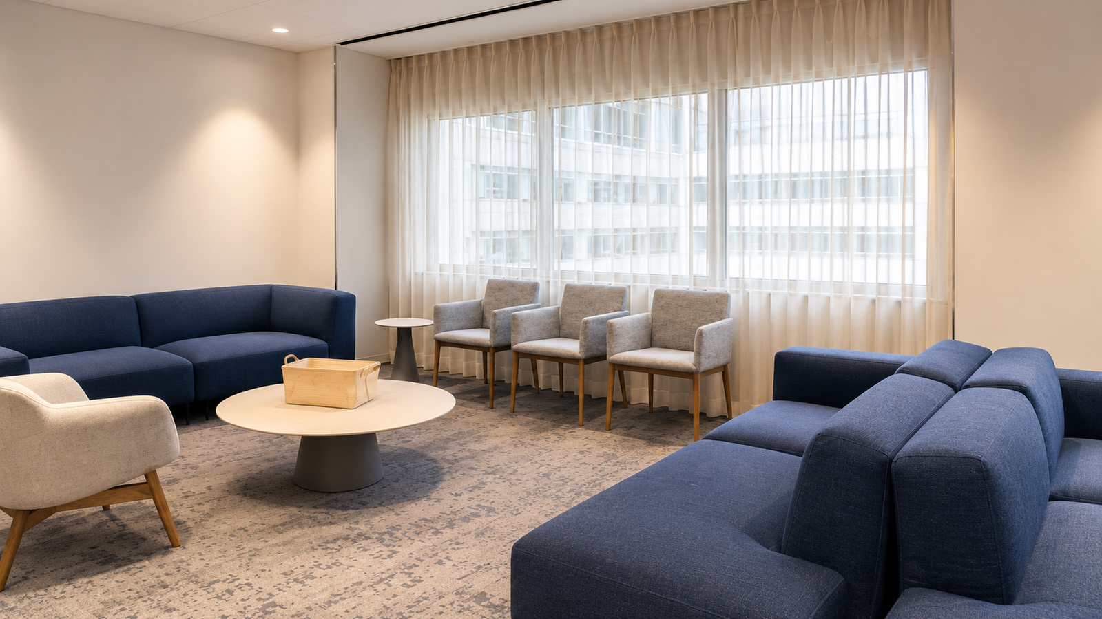 Cortinas ripplefold velos para clinica Lima Novolux