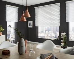 cortinas roller sala moderna
